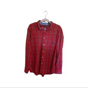 CHAPS, red plaid shirt, XL